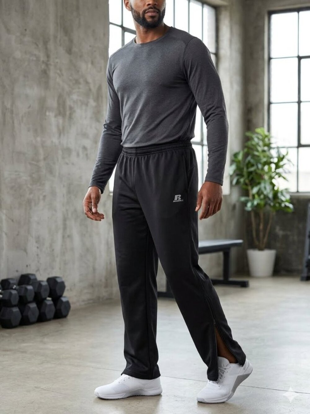 Russell Athletic Black Men's Jogger Sweatpants sz M NWOT